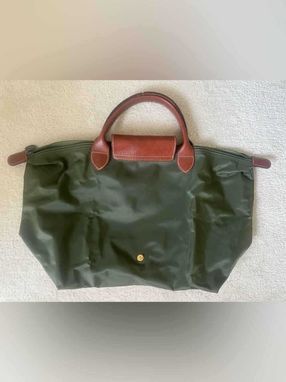 Longchamp Olive Green Le Pliage Medium Handbag - Picture 5 of 7